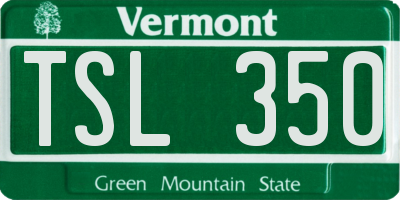 VT license plate TSL350