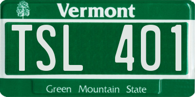 VT license plate TSL401