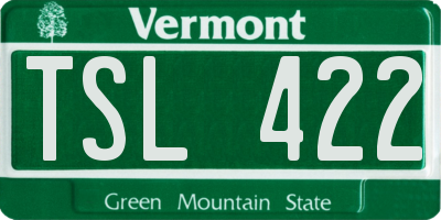 VT license plate TSL422