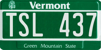 VT license plate TSL437