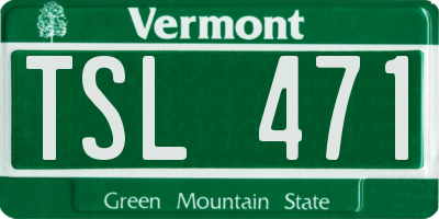 VT license plate TSL471