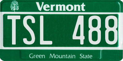 VT license plate TSL488