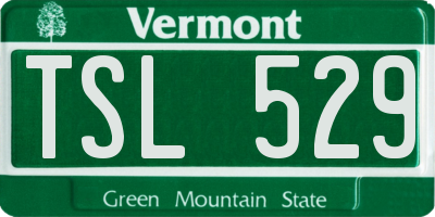 VT license plate TSL529