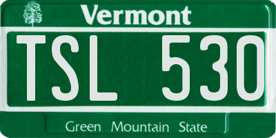 VT license plate TSL530