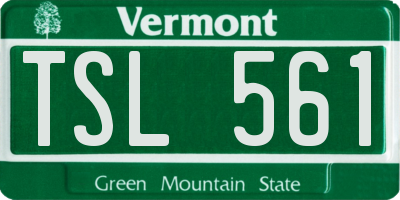 VT license plate TSL561