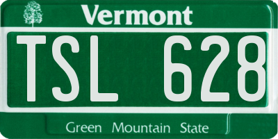 VT license plate TSL628