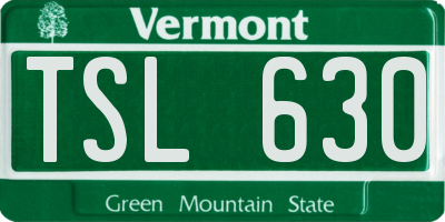 VT license plate TSL630
