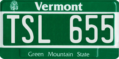 VT license plate TSL655