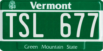 VT license plate TSL677