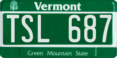 VT license plate TSL687