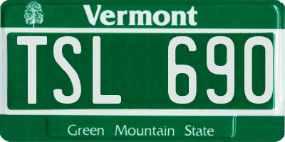 VT license plate TSL690