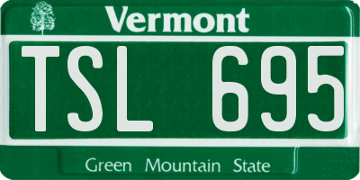 VT license plate TSL695