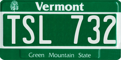 VT license plate TSL732