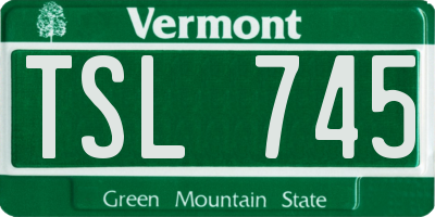 VT license plate TSL745
