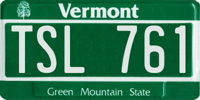 VT license plate TSL761