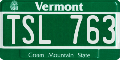 VT license plate TSL763
