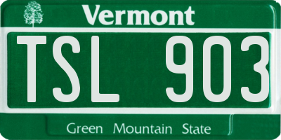VT license plate TSL903