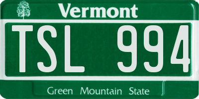 VT license plate TSL994