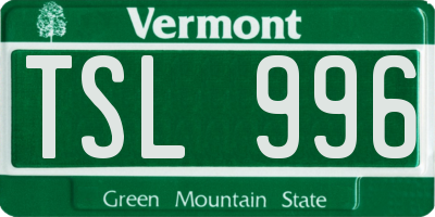 VT license plate TSL996