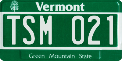 VT license plate TSM021