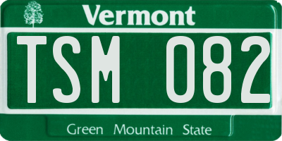 VT license plate TSM082
