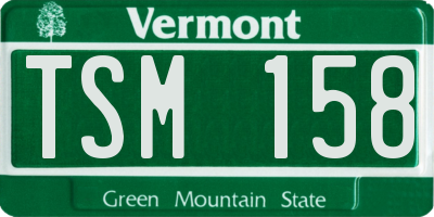 VT license plate TSM158
