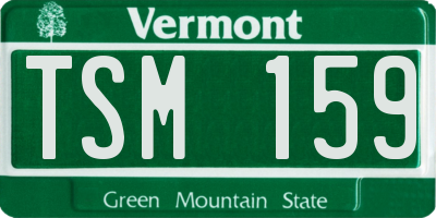 VT license plate TSM159