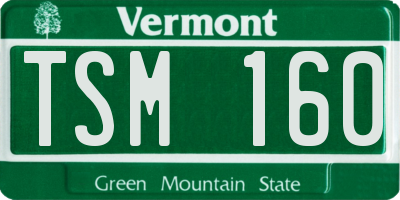 VT license plate TSM160