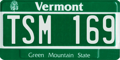 VT license plate TSM169