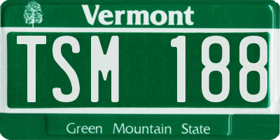 VT license plate TSM188