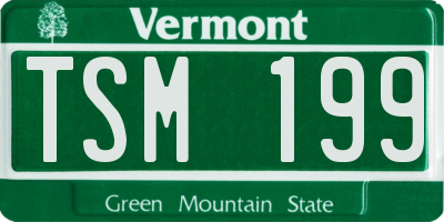 VT license plate TSM199