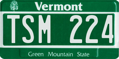 VT license plate TSM224