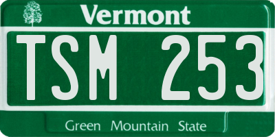VT license plate TSM253