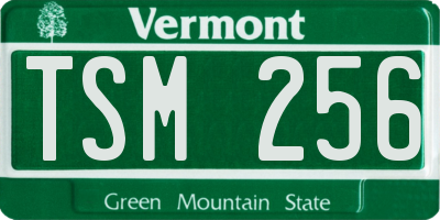 VT license plate TSM256