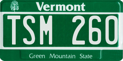 VT license plate TSM260