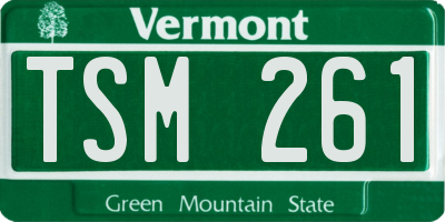 VT license plate TSM261