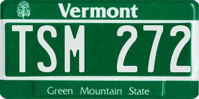 VT license plate TSM272