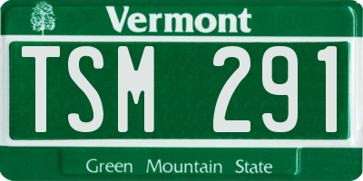VT license plate TSM291