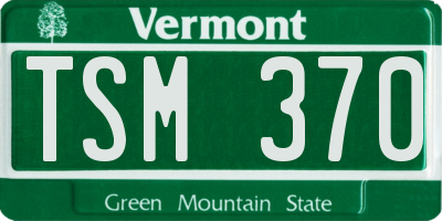 VT license plate TSM370