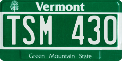 VT license plate TSM430