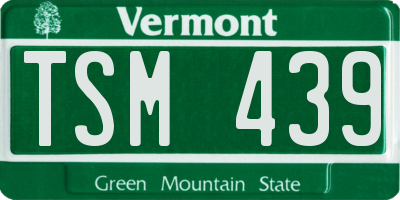 VT license plate TSM439