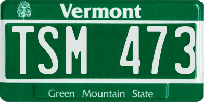 VT license plate TSM473