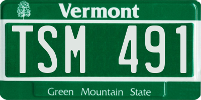 VT license plate TSM491