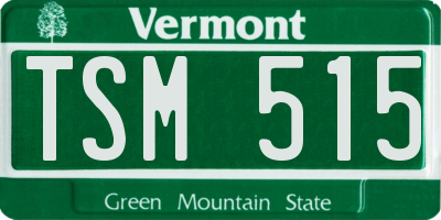 VT license plate TSM515
