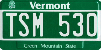 VT license plate TSM530