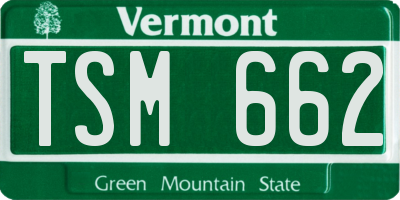 VT license plate TSM662