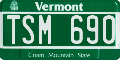 VT license plate TSM690