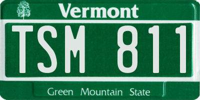 VT license plate TSM811