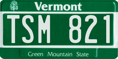 VT license plate TSM821