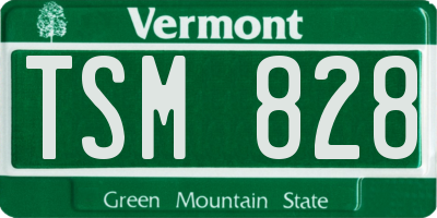 VT license plate TSM828